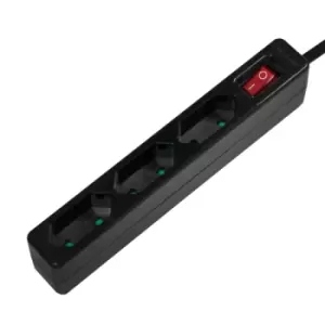 Image of LogiLink LPS230B power extension 1.5 m 3 AC outlet(s) Black