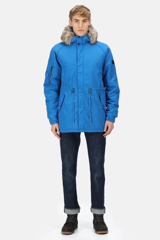 Image of Regatta Mens Salinger III Waterproof Parka Jacket 3XL - Chest 49-51' (124.5-129.5cm) Snorkel Blue RMP329-SXC-3XL
