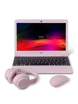 Image of Geo Geobook 110, Intel Celeron, 4GB RAM 64GB SSD, M365 Personal 12 Months Included, 11.6" Laptop With Mouse, Headset And Sleeve