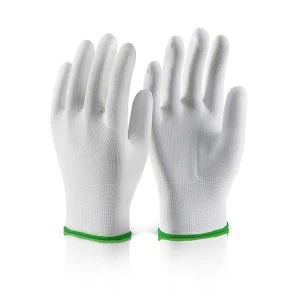 Image of Click2000 Polyester Knitted Liner Glove XL White Ref EC11XL Pack 10 Up