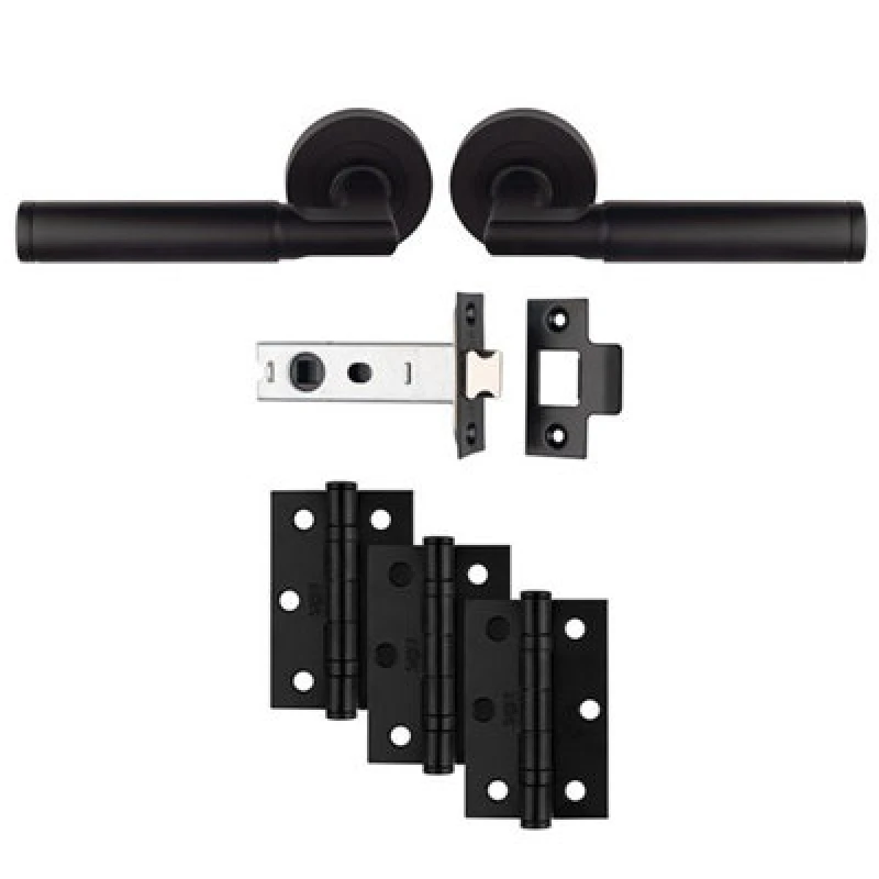 Image of CARLISLE BRASS Carlisle Brass Belas Latch Pack Ultimate Door Pack Matt Black UDP006MB/INTB
