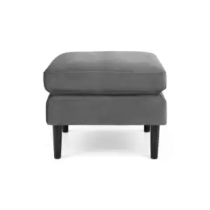 Image of Malmo Dark Grey Velvet Ottoman