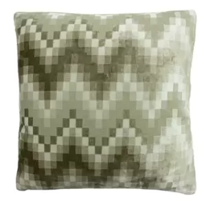Image of Broadway 770 Woven Chevron Cushion Natural, Natural / 55 x 55cm / Polyester Filled