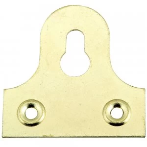 Image of Select Hardware Glass Plates Electro Brass Slotted 30mm 4 Pack