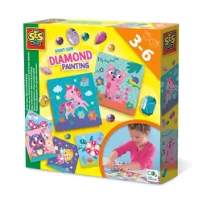 Image of SES Creative Giant Gems Diamond Painting Kit, 3 to 6 Years (14027)