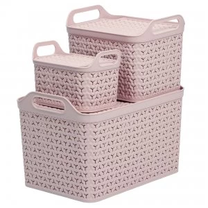 Image of Urban Pink Storage Basket Pink