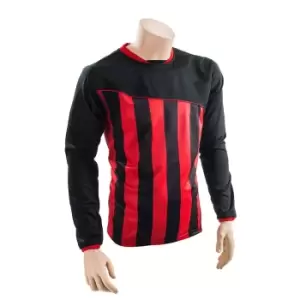 Image of Precision Childrens/Kids Valencia Football Shirt (L) (Black/Red)