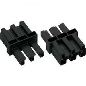 Image of Mains double pole connector Mains plug Mains socketTotal number of pins 2 PEBlackWAGO