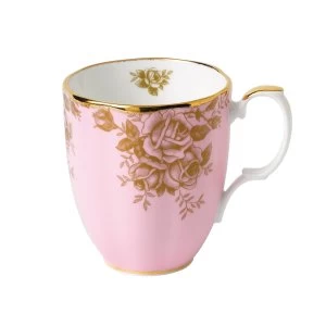 Image of Royal Albert 100 years 1960 golden roses mug Gold