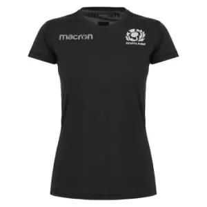 Image of Macron Scotland Rugby Training Shirt 2023 2024 Womens - Black