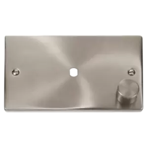 Image of Click Scolmore Deco 1 Gang 1000W Max 1 Unfurnished Dimmer Plate and Knob - VPSC185