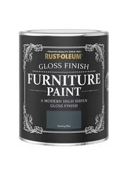 Image of Rust-Oleum Gloss Furniture Paint Evening Blue 750Ml