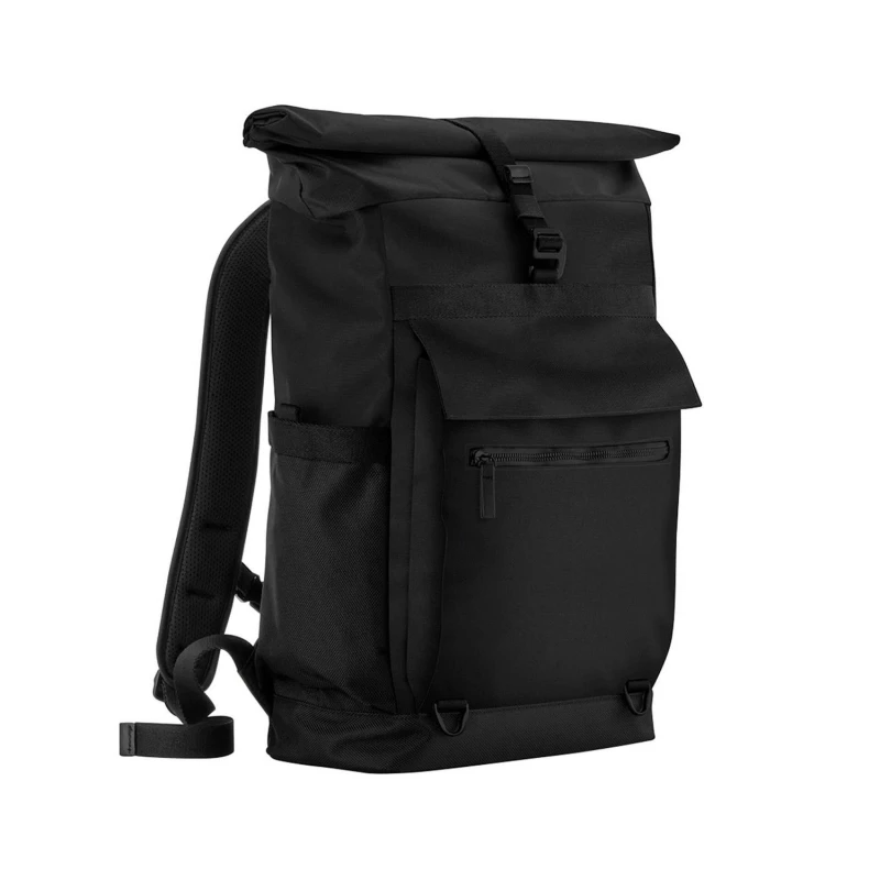 Image of Quadra Mens Axis Roll Top Backpack in Black Male
