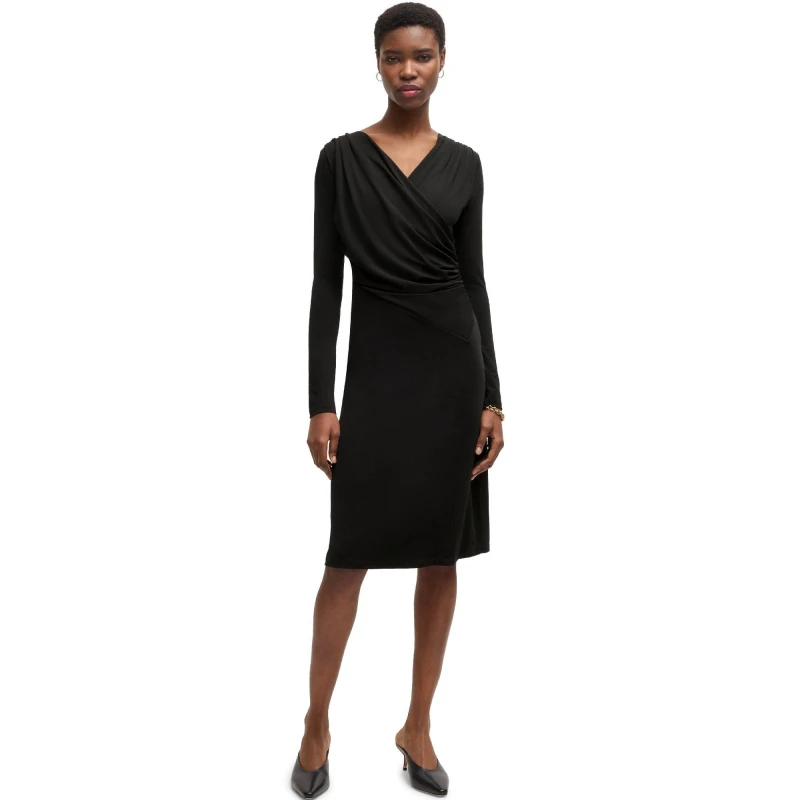 Image of Boss Womens Eular Short Sleeve Polo Shirt Black female 8 (S)