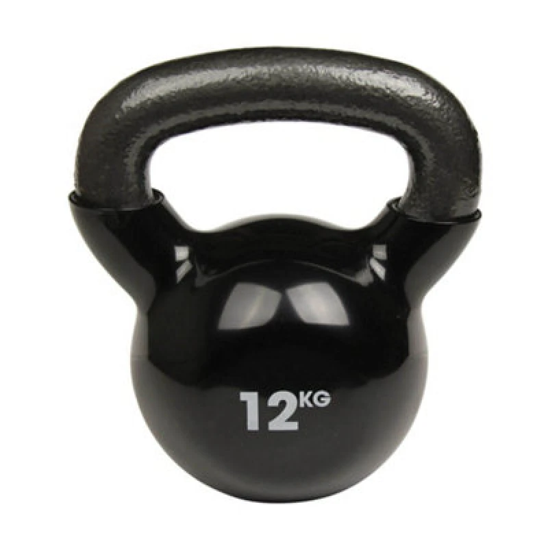 Image of Fitness Mad 12kg Cast Iron Kettlebell Black unisex