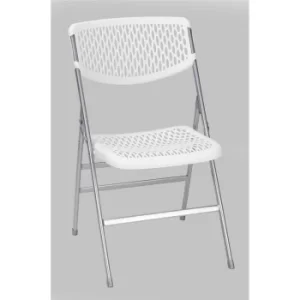 Image of Resin Mesh Folding Chair Set of 2, white