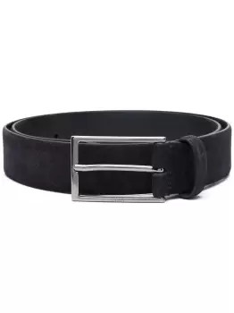 Image of BOSS Leather Buckle Belt Navy