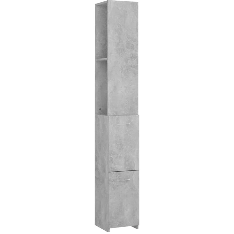 Image of VIDAXL Bathroom Cabinet Concrete Grey 25x26.5x170cm Engineered Wood Vidaxl 8720286609736