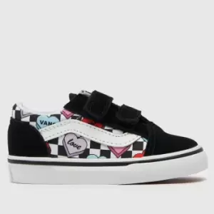 Image of Vans Multi Old Skool V Candy Girls Toddler Trainers