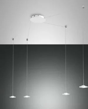 Image of Susanna LED Cluster Pendant Ceiling Light White Glass