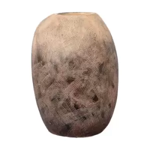 Image of Gallery Interiors Terra Vase in Natural & Black / Small