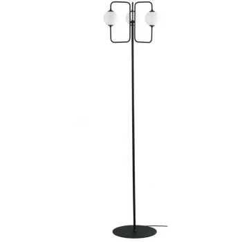 Image of Fan Europe Lighting - Fan Europe Neutron - Globe Floor Lamp, 3 Light, Black Opal, G9