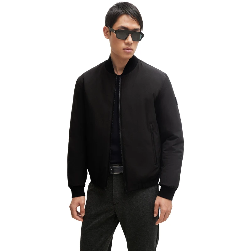 Image of Boss Mens P-Carbry Jacket Made with Organic Cotton Black 001 male Small