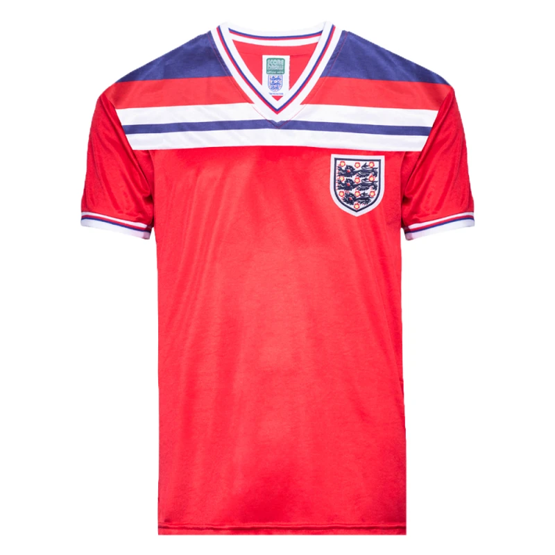 Image of Score Draw England 1982 World Cup Finals Away Retro Shirt ENG82AWCF-XS XS Mens Sportswear