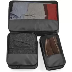 Image of Escape Packing Cube Set (Pack of 2) (One Size) (Black) - Bagbase