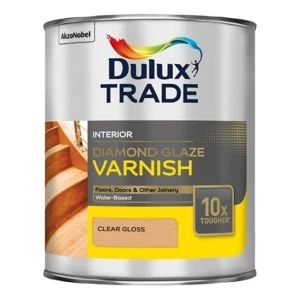 Image of Dulux Trade Diamond Glaze Clear Gloss Varnish 1L