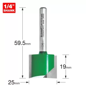 Image of Trend CRAFTPRO Two Flute Straight Router Cutter 25mm 19mm 1/4"