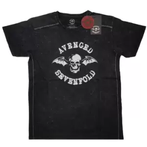 Image of Avenged Sevenfold - Logo Unisex XX-Large Snow Wash T-Shirt - Black