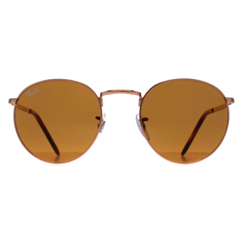 Image of Ray-Ban Ray-Ban Men Round Rose Gold Brown RB3637 New Round Gold One Size Male 8056597650366