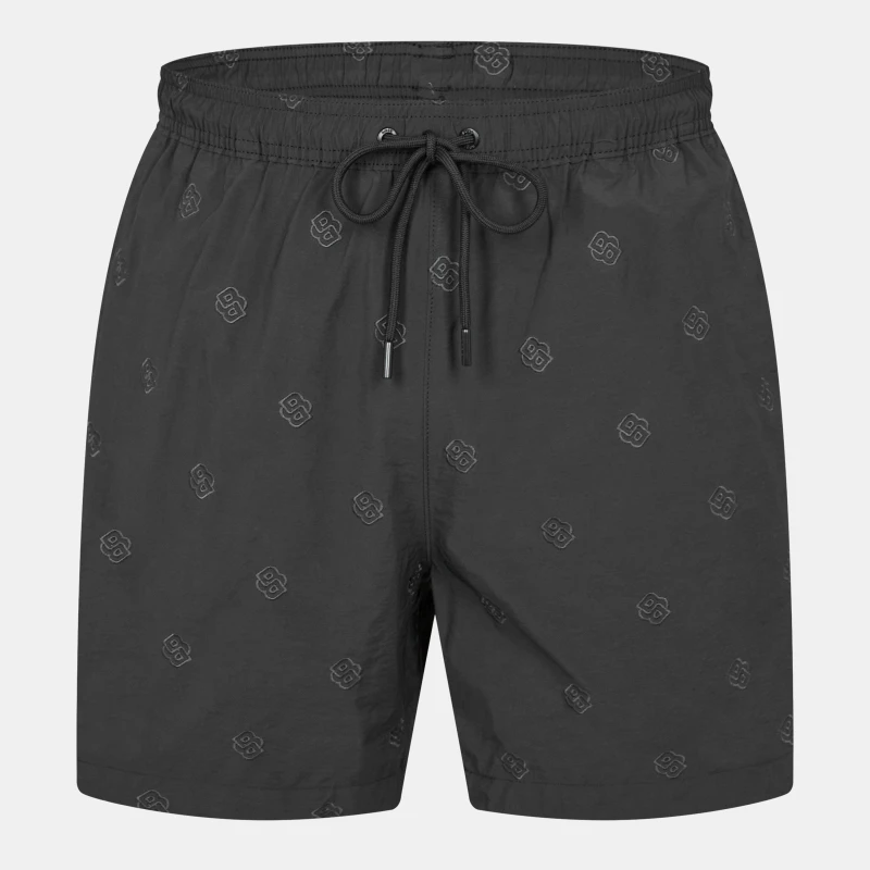 Image of Boss Mens Jean 01 Denim-Inspired Quick-Drying Swim Shorts Black 001 male S