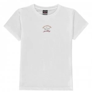Image of Paul And Shark Crew Junior Boys Chest Logo T Shirt - White 010