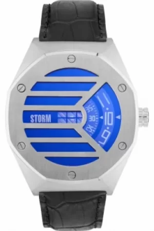 Image of Mens STORM Vaultas Watch VAULTAS-LEATHER-LAZER-Blue