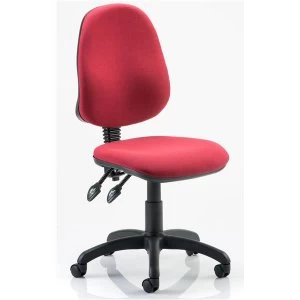 Image of Trexus Fabric Medium Back Chair Wine Upholstery with Black Metal Frame