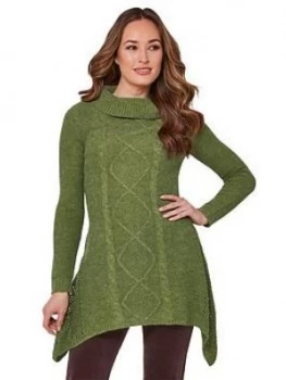 Image of Joe Browns Remarkable Roll Neck Jumper - Green, Size 8, Women