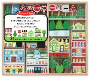 Image of Melissa Doug Wooden Town Playset.