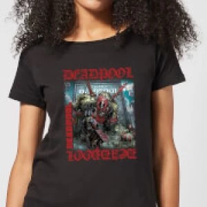 Image of Marvel Deadpool Here Lies Deadpool Womens T-Shirt - Black