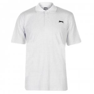 Image of Slazenger Check Golf Polo Mens - White