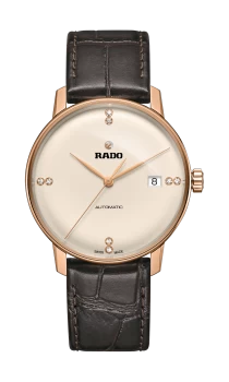 Image of Rado Coupole Classic Automatic Diamonds Mens watch - Water-resistant 5 bar (50 m), Stainless steel / PVD, light