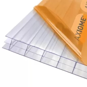 Image of Axiome Clear 16mm Multiwall Polycarbonate Roofing Sheet - 1050 x 2000mm