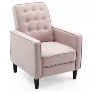 Image of Kenton Linen Recliner Chair - Dusty Pink
