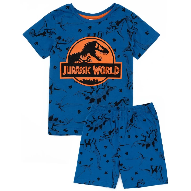 Image of Jurassic World Short Sleeve Short Leg Pyjama Set Blue male