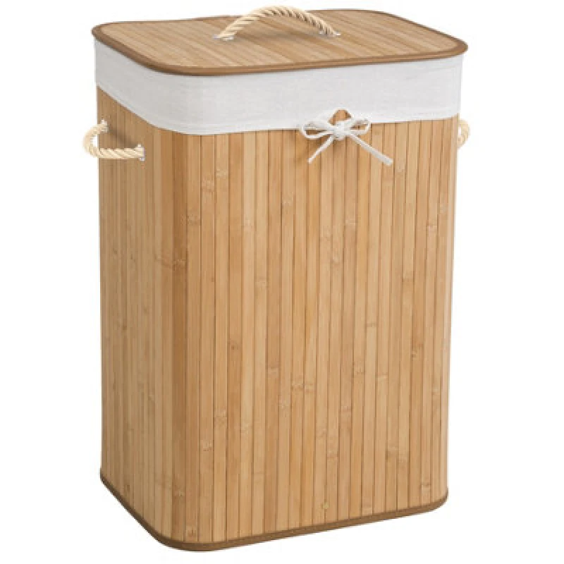 Image of Tectake Laundry Basket - Washing Hamper With Lid, Removable Laundry Bag, 2 Handles Rectangle 72 L Medium - Beige