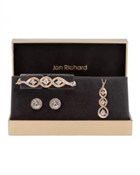 Image of Jon Richard Rose Gold Swirl Trio Set