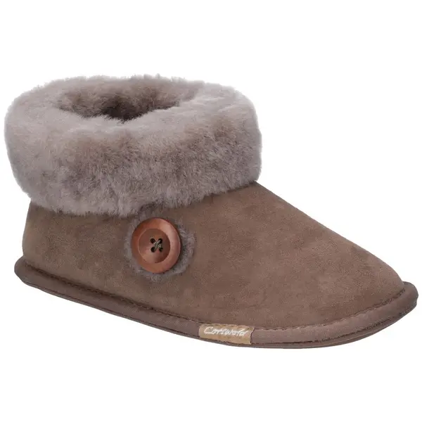 Image of Cotswold Womens Wotton Pull On Sheepskin Bootie Slippers - UK 6