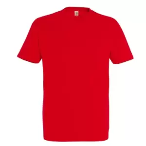 Image of SOLS Mens Imperial Heavyweight Short Sleeve T-Shirt (M) (Red)