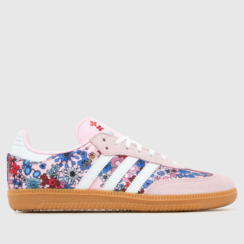 Image of adidas Originals Kids Samba OG Lib Samba Low-Top Trainers Pink/White female 3 (35.5)